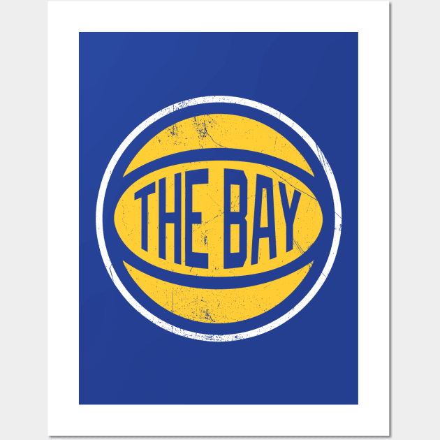 The Bay Retro Ball - Blue Wall Art by KFig21